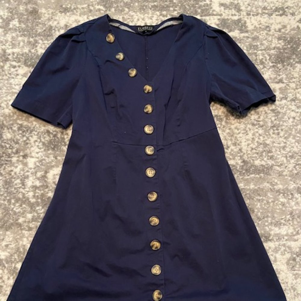 Eloquii Button Front A-Line Dress
